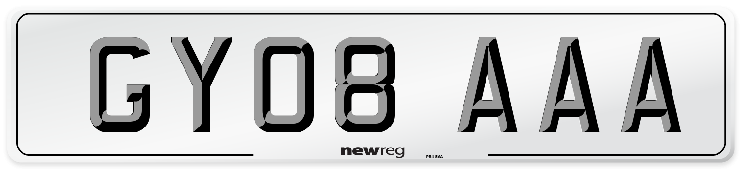 GY08 AAA Number Plate from New Reg